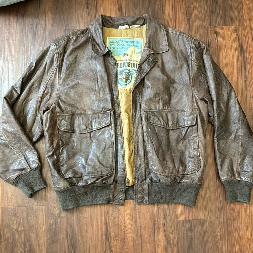 VINTAGE Brown Leather Jacket